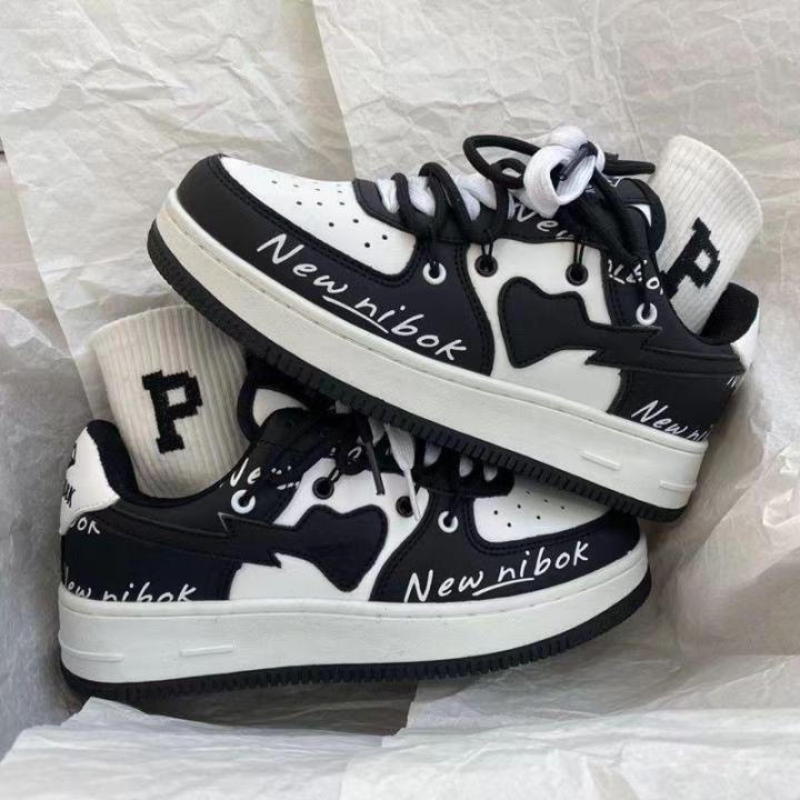 blavk abd white sneakers