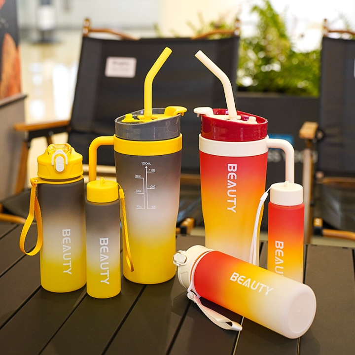 3 in 1 Gradient colour water bottle