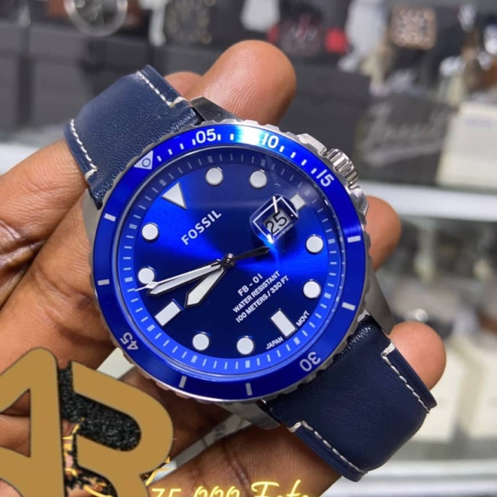 montre bleu Fossil