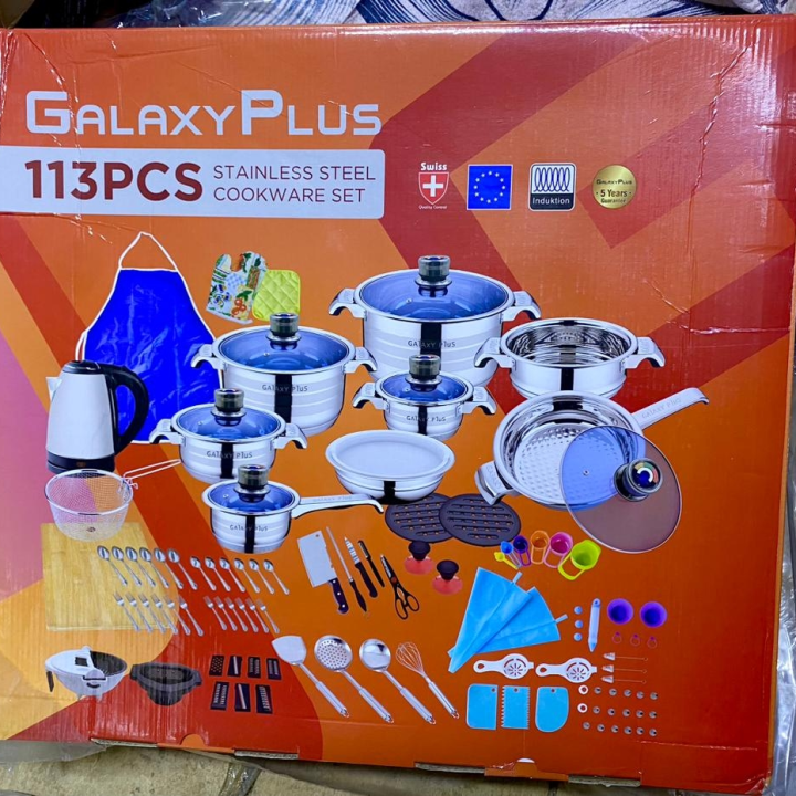 jeux de 113 pièces marmites et accessoires