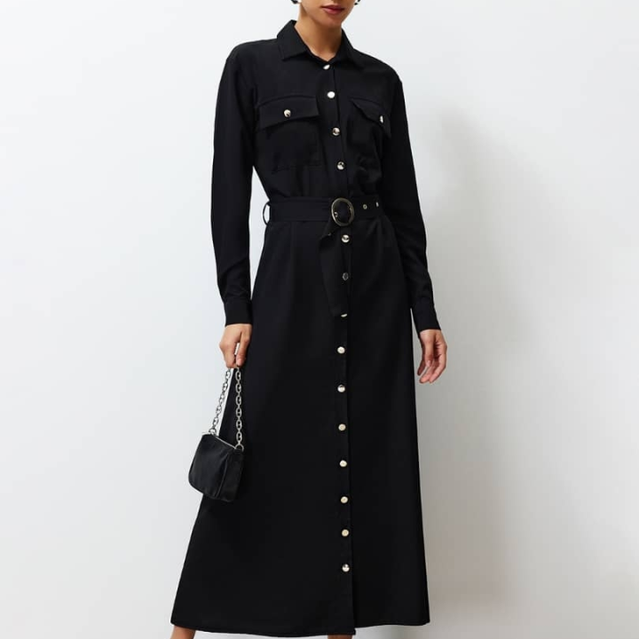 robe noire en velours