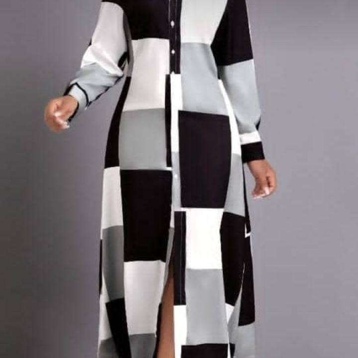 longue robe blanche noire