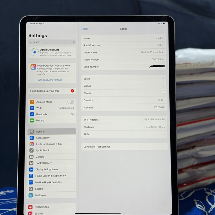 ipad Air M3 13 Inches 128GB