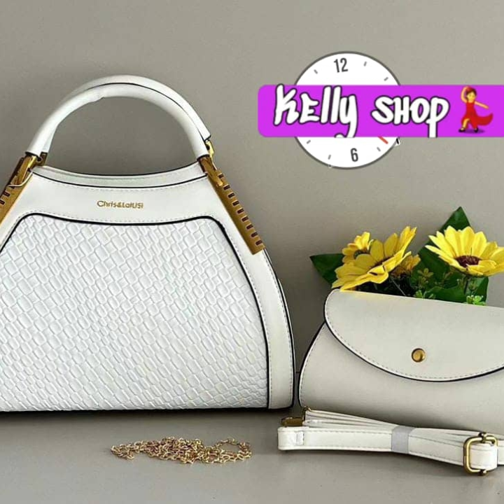 série de deux sacs à main blanc