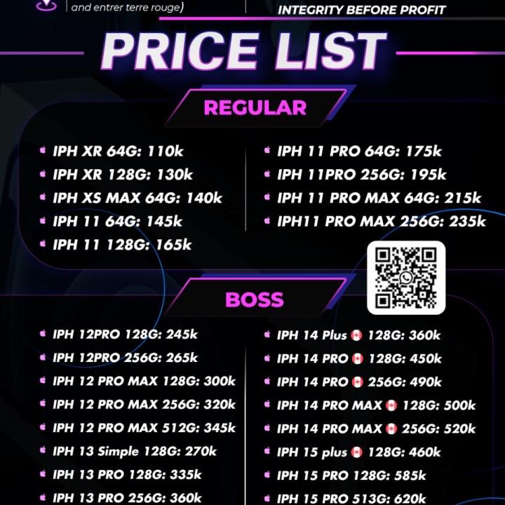 iPhone price list