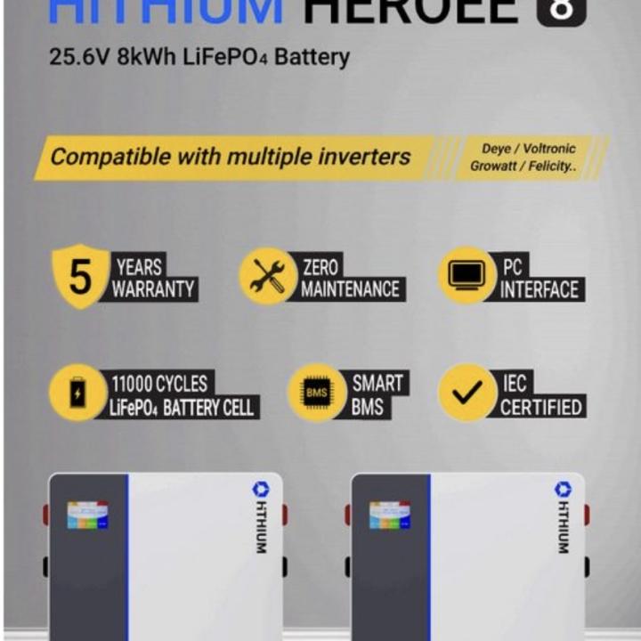 Hiroee 8 25.6v 8kw power station for home backup and outdoor