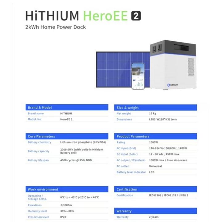 Hithium 2kw Great for home and outdoor use