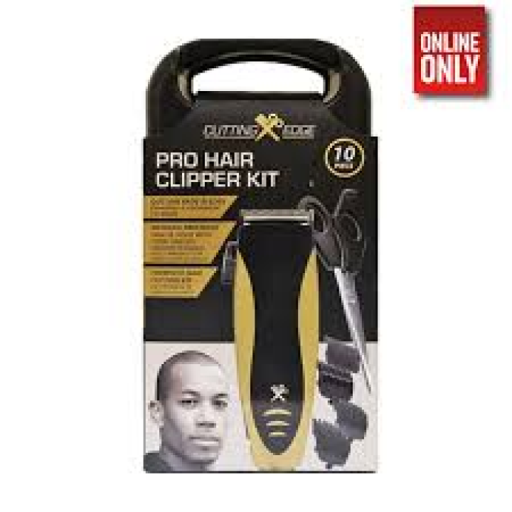 Cutting Edge Pro Clipper 9 Piece Kit Hair Cut Fade Detail Black/Gold Corded.