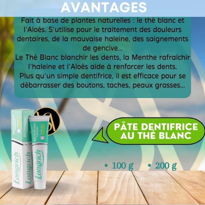 pâte dentifrice longrich