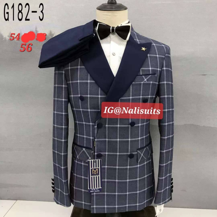 costume carrelé Bleu