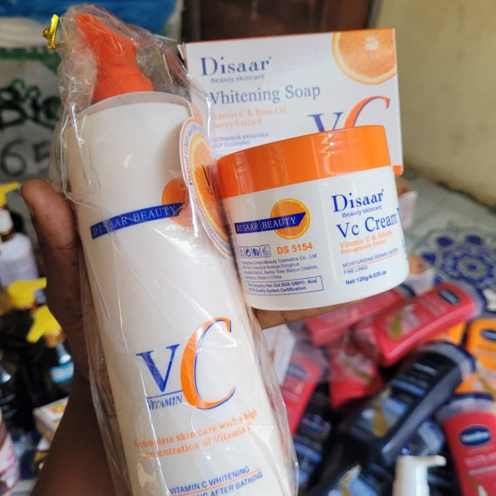 vitamin C combo, lotion soap and face cream