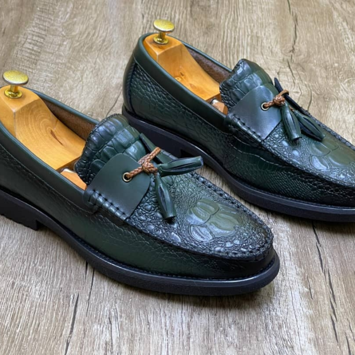 chaussures hommes verte