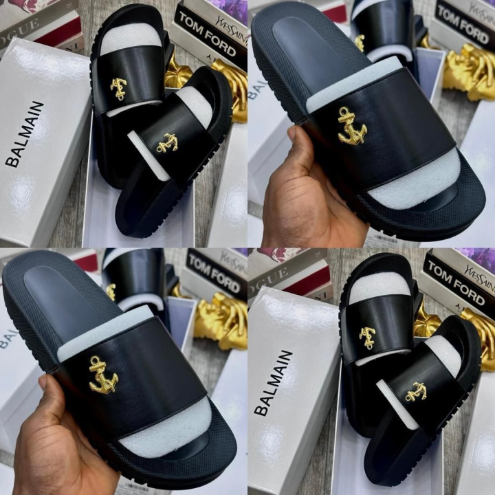 babouches hommes noire