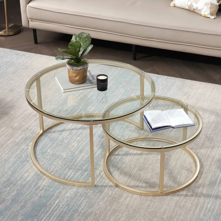table doublé vitré