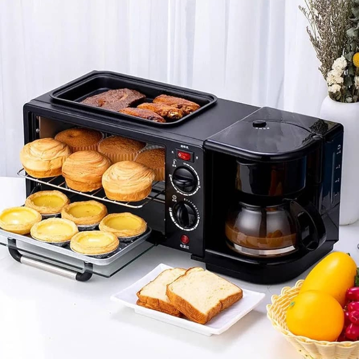 3 in 1 grill, oven and coffee maker