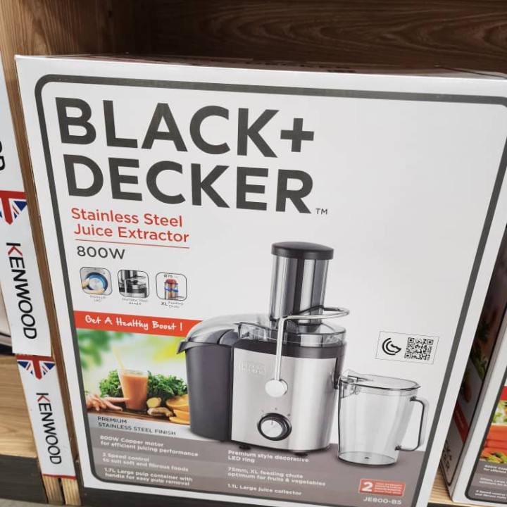 BLACK + Decker Juice Extractor 600W JE600-B5 2 Years Warranty