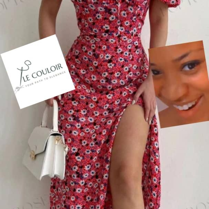 robe fleurie rouge
