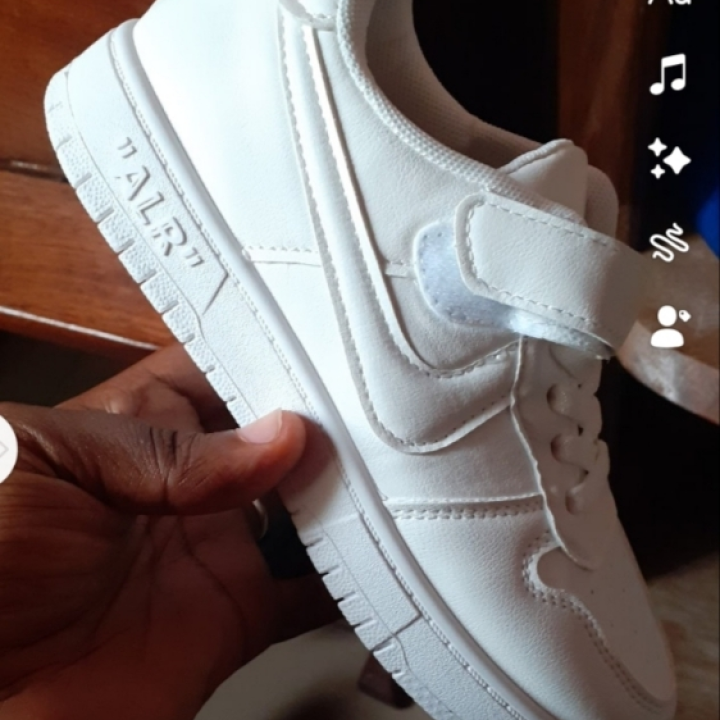 white matching siblings sneakers
