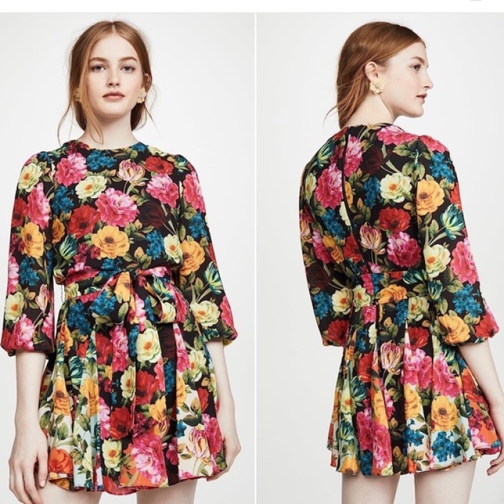 robe fleurie en soie