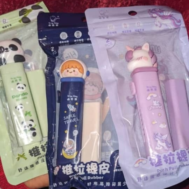 pen and pencil eraser